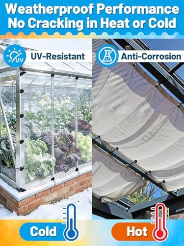 Aulock 30pcs 6in Heavy-Duty Bungee Cords with Balls for Tarp Shade Cloth - Image 3