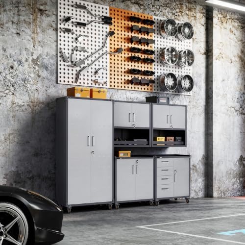 5-Piece Garage Storage Cabinets System Heavy Duty Workshop Set - Image 3