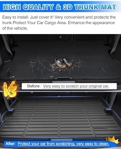 Cartist Cargo Liner for Mitsubishi Outlander PHEV 2023 2024 2025 2026, All Weather Cargo Mat for Outlander Accessories, Heavy Duty Car Mats, Car Accessories - Image 6