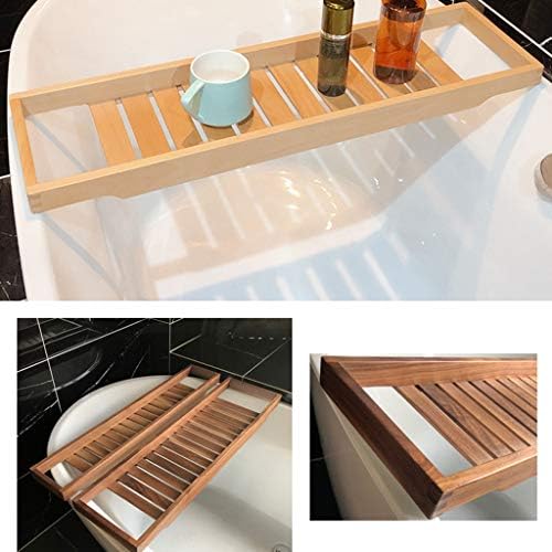 Solid Wood Bath Caddy Tray Luxury Spa Experience Holder for Wine Glass Shampoo Towel and Bath Ball Non Slip Hot Tub Rack for Ultimate Family Relaxation - Image 4