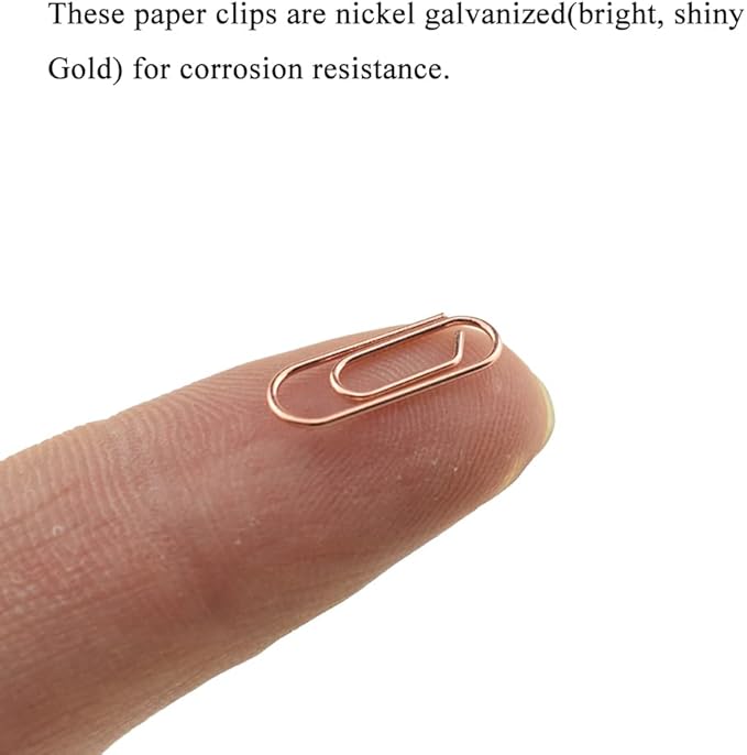 HAHIYO Paper Clips Sturdy 0.59 inches Length 50 Pack Mini Paperclips Heavy Duty - Image 4