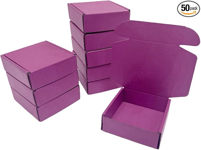 50 Pcs 6.3 x 6 x 1.6 inches Shipping Boxes by Unknown