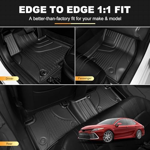 Floor Mats for Toyota Camry 2018-2024 FWD Gas, Floor Liners & Cargo Liner - Image 3