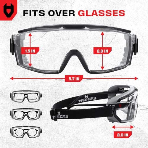 NoCry Anti-Fog Safety Goggles Over Glasses For Men & Women With Soft Gasket - Image 7