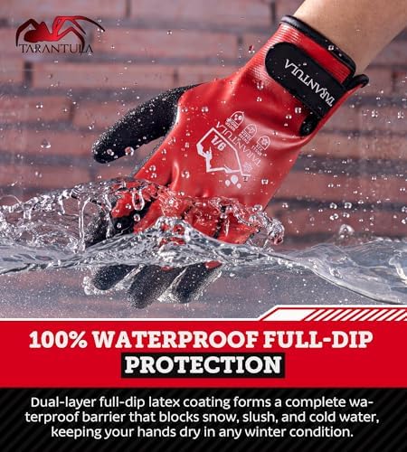 Tarantula 100% Waterproof Winter Work Gloves for Men & Women, Thermal Insulated Freezer Gloves for Cold Weather - Image 3