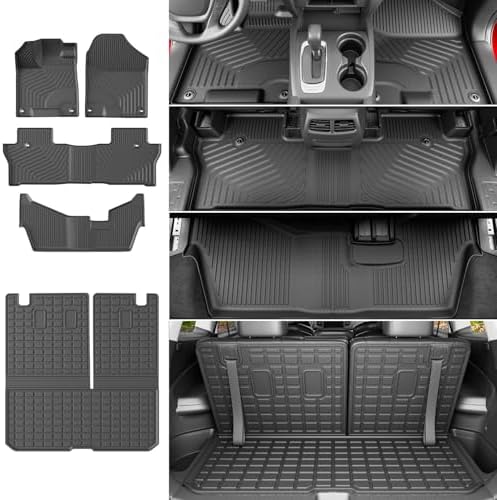 powoq Floor Mats Cargo Mat Compatible with 2016-2022 Honda Pilot by powoq