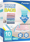 Fygrip 80% Space Saver Vacuum Storage Bags with Hand Pump, 10 Small by Fygrip