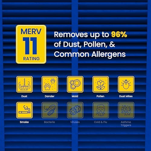Genuine AprilAire 410 Replacement Filter for AprilAire Whole House Air Purifiers - MERV 11, Clean Air & Dust, 16x25x4 Air Filter (Pack of 8) - Image 3