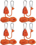 Ayaport Adjustable Rope Tie Down, 1/8" Grow Light Hanger, 4 Pack by Ayaport
