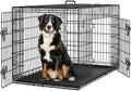 Yaheetech 48in Double Door Metal Dog Crate w/Divider for Puppy Indoor Use by Yaheetech