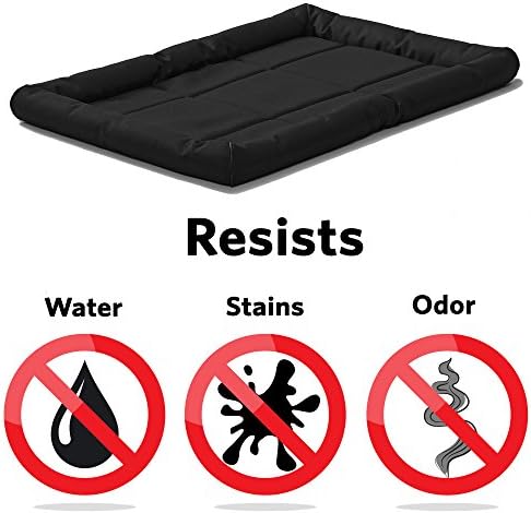 MidWest Homes for Pets Medium QuietTime MAXX Ultra-Rugged Dog Bed, Water & Odor Resistant, Bolstered Edge, Non-Slip Bottom, Fits 30-inch Crates, Black - Image 3