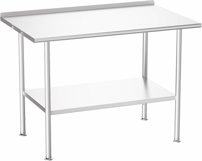 All-Stainless Steel Prep Table, 30 X 48 Inch, by Atelicf