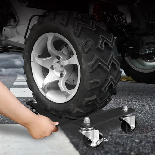 Big RED Wheel Dolly: Tire Stake with Brakes and Vehicle Tire Dolly Cart with (4) Wheels for Moving Cars and Repair, 3000 lbs Capacity, 2 Pack - Image 4