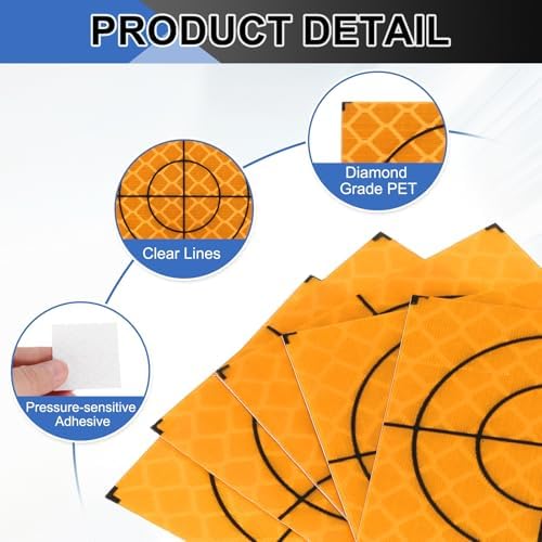 PATIKIL Survey Reflector Target Self-Adhesive Reflective Sheet Target Mark Tape, Suit for Ship Inspection - Image 3