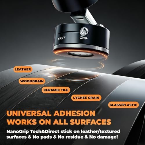 PKYAA 2026 Upgraded Foldable and Retractable Magnetic Mount, Vacuum Suction Magnetic Phone Holder, A Movable Vacuum Suction Cup Car Phone Stand for Cars/Gyms/Mirrors/Smooth Surface (Black) - Image 6