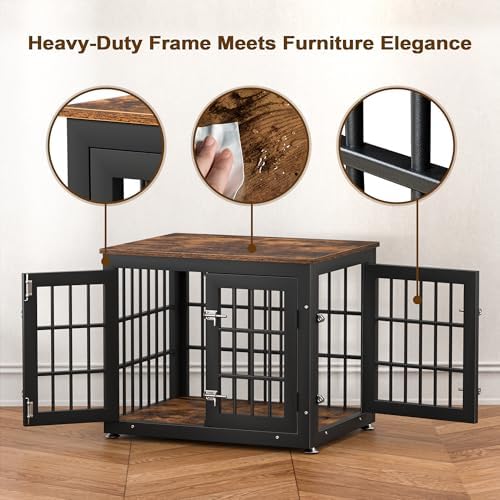 rehomerance 26" Heavy Duty Dog Crate Furniture for Small Dogs - Image 5