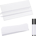 PATIKIL 3.1" x 1.7" Wire Shelf Label Holder, 30 Pack Reusable Plastic Price Tag by PATIKIL