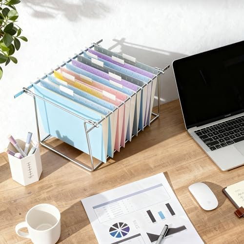 Zzrywuty Hanging File Folders Letter Size, 30-Pack Hanging File Folder with 1/5-Cut Tabs, Color File Folders Hanging Organizers for Filing Cabinet, Bulky Files & Medical Charts - Image 4