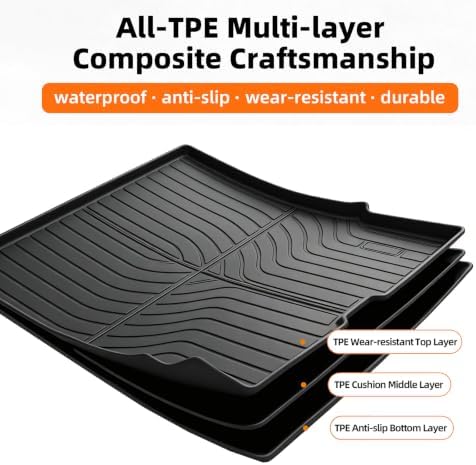 Joruoo-All Weather Cargo Liner Fit for Hyundai Sonata 2020-2026 & Kia K5 Only FWD 2021-2026 Car Cargo Mat TPE Automotive Trunk Mat Custom Accessories - Image 5