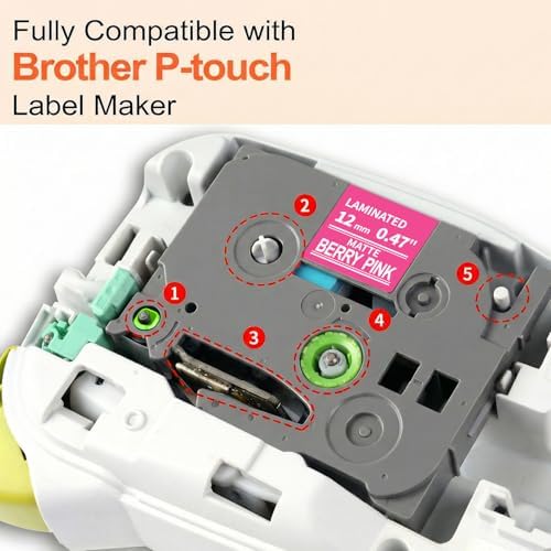 COLORTY TZ 12mm 0.47 Color Tape Replacement for Brother P-Touch Label Tape - Image 3