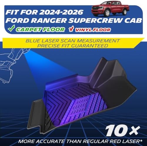 Michelin Vehicle Mat for 2024-2026 Ford Ranger SuperCrew Cab Carpet Floor - Image 4