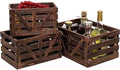 Nested Wooden Storage Crates Set of 3 (L,M,S),Rustic Wood Crate for Storage by LYDWOO8DFocusonhomed%C3%A9cor