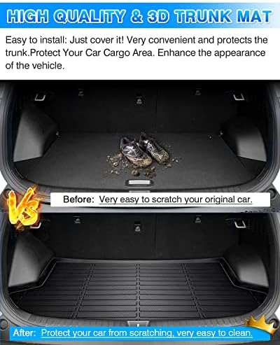 Cartist Cargo Liner Custom Fit for Kia Seltos 2021-2024 2025 2026 in Upper Position(Fits Without Subwoofer)(No SX Turbo Models) All Weather Trunk Floor Mat TPE Waterproof - Image 6