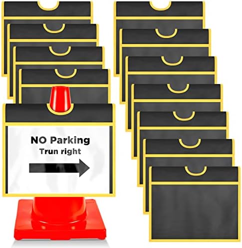 Xuhal 12 Pcs Traffic Cone Sleeve for Caution Safety Black Signs by Xuhal