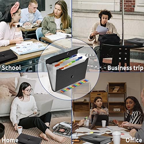 Expanding File Folder, 13 Pockets Accordion File Organizer, A4 Letter Size Paper Document Receipt Organizer Accordian Filing Folder for Classroom, Home, Office and Travel - Image 7
