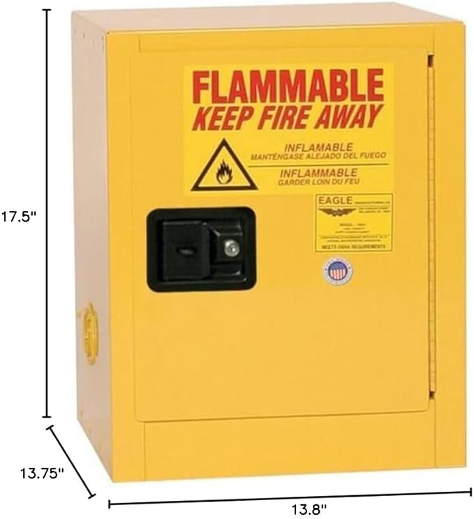 Eagle American Made 4 Gallon F﻿lammable Liquid Storage Cabinet, Manual-Close - Image 2