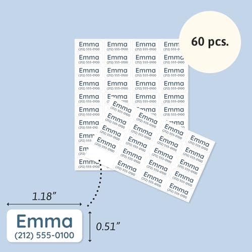TeddyLabels - Clothing Labels for Nursing Home (60) – Self-Adhesive Name Tags for Clothes and Personal Items. Personalized Labels for Daycare, Nursing Homes, and Laundry Use - White - Image 6