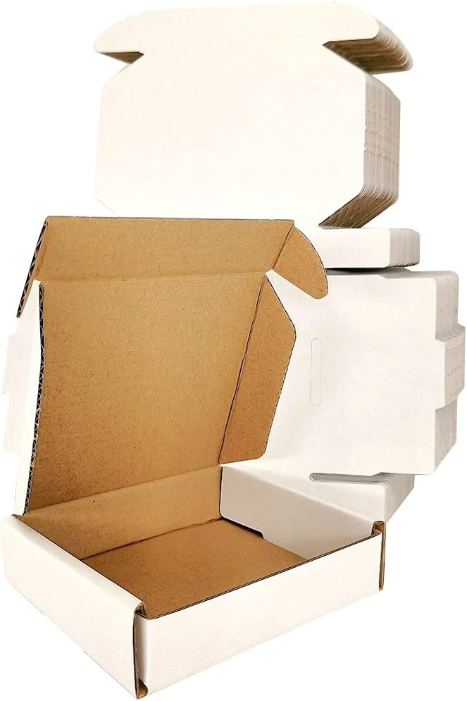 50 pack Small Shipping Box, Corrugated Mailer, Wonfer Cardboard Box - Image 6