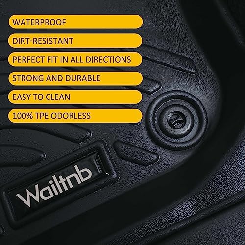 Wailtnb-Car Floor Mats & Cargo Mat Custom for Toyota Camry 2018-2024 (Not for Hybrid & AWD) Waterproof Durable All Weather Protection Floor Liner Full Set Toyota Camry Accessories Black - Image 2