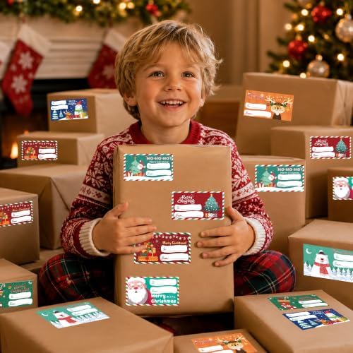 OHOME 500 PCS Christmas Gift Tags - Gift Tags for Christmas Presents | Christmas Gift for Women Mom Men - Christmas Wrapping Paper - Christmas Decorations,2.95 x 1.6 Inch - Image 6