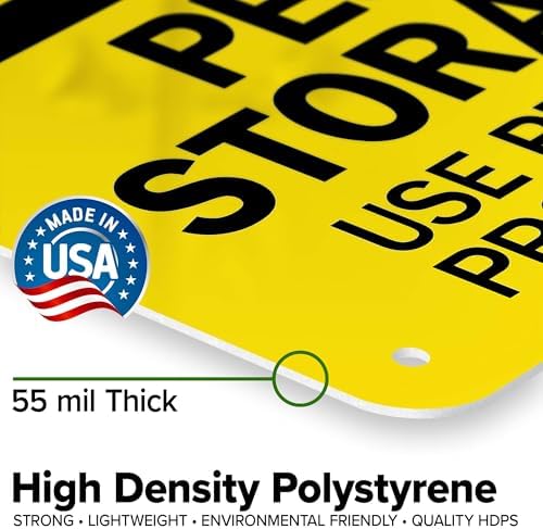 Caution Pesticide Storage Area Use Proper Personal Protective Equipment Sign, 10x7 Inches, 55 mil thick HDPS (high density polystyrene), Made in USA by My Sign Center - Image 3