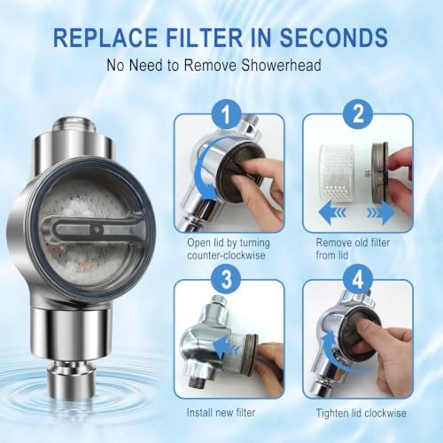 Shower Filter, Multi-Stage Shower Head Filter for Hard Water, Tool-Free - Image 5