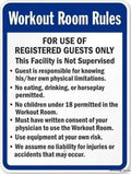 New Street Metal Tin Sign Road Workout Room Rules Street Sign Indoor and Outdoor Road Decoration Safety Warning tin Signs Prompt Aluminum Signs 8 x 12 inches by Eletina