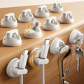 12-Pack Rotatable Cord Holder for Nightstand, LISEN 360°Rotating Magnetic Clips, No-Residue Strong Adhesive Cord Organizer for Desk, Phone Cord Holder for Home, Car, Office Desk Accessories, White by Lisen