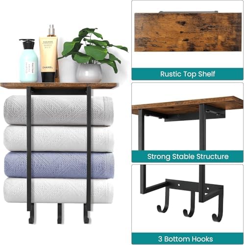 ELITEROO Towel Racks for Bathroom Wall Mounted, Hanging Towel Holder - Image 3