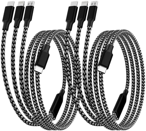USB C Multi Charging Cable, 3 in 1 Charging Cords for Multiple Devices by MPATIBY