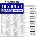 Filter King 18x24x1 Air Filter MERV 8, AC Furnace Filters (12-Pack) by FilterKing