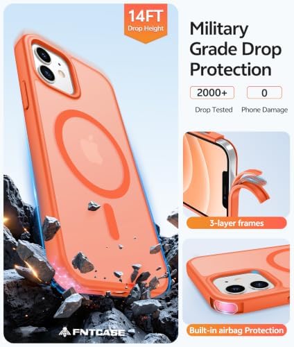 FNTCASE for iPhone 12 / 12 Pro Case, with Screen Protector, Fit for Magsafe - Image 6
