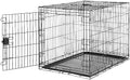 Amazon Basics Durable, Foldable Metal Wire Dog Crate with Removable Tray, Single Door, Divider Panel, 42 x 28 x 30 in, Black by AmazonBasics