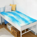 SINWEEK 2 Inch Egg Crate Memory Foam Mattress Topper Twin XL, Twin Extra Long Mattress Pads for College Dorm Room, Pressure Relieve CertiPUR-US Certified, 39x80 Inches, Blue by SINWEEK