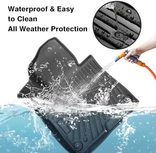 Powerty Floor Mats for 2023-2025 2026 Kia Sportage Hybrid All Weather 3D TPE Anti-Slip Car Liners for 1st & 2nd Row Accessories - Image 3
