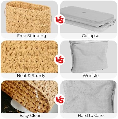 GRANNY SAYS Slim Toilet Paper Storage, Bathroom Storage Basket, Natural - Image 3
