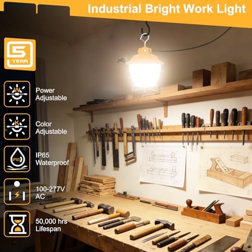 60W LED Temporary Work Light, Outdoor LED Construction Light 15000LM 4Pack - Image 2