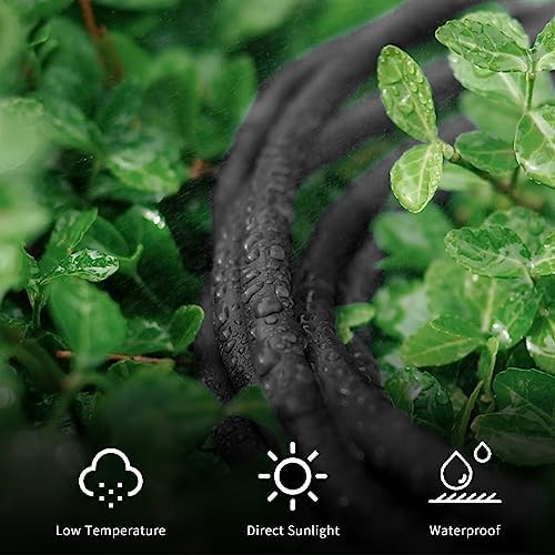 YOJOE Indoor Outdoor Extension Cord, 3 Prong 13A Weatherproof Power Cord, 16 Gauge Heavy Duty 12 ft Black Extension Cord for Garage, Garden and Home, 16/3 SJTW UL Certified - Image 3