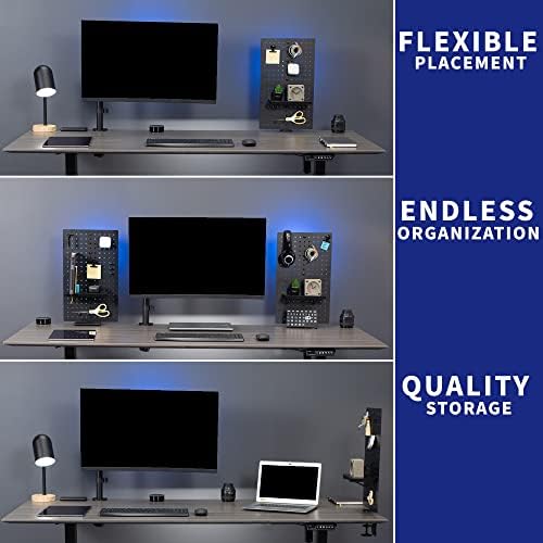 VIVO Black Clamp-on 20 x 24 inch Desk Pegboard, PP-DK24B - Image 6