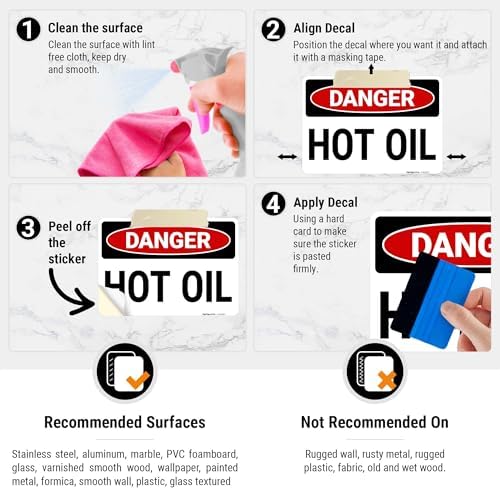 Danger Hot Oil OSHA Sign, - Image 2